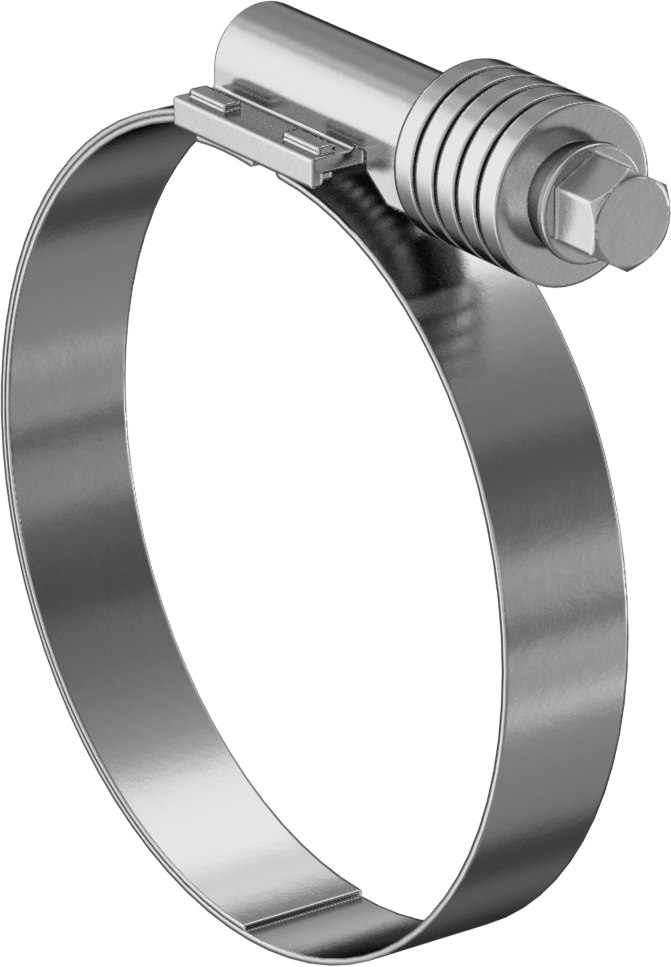 Yumuşak Hortum ve Boru için Sabit Gerginlikli Kelepçe, 410 Paslanmaz Çelik Vidalı 304 Paslanmaz Çelik, 2-3/4“- 3-5/8” Kelepçe İç Çapı Aralığı