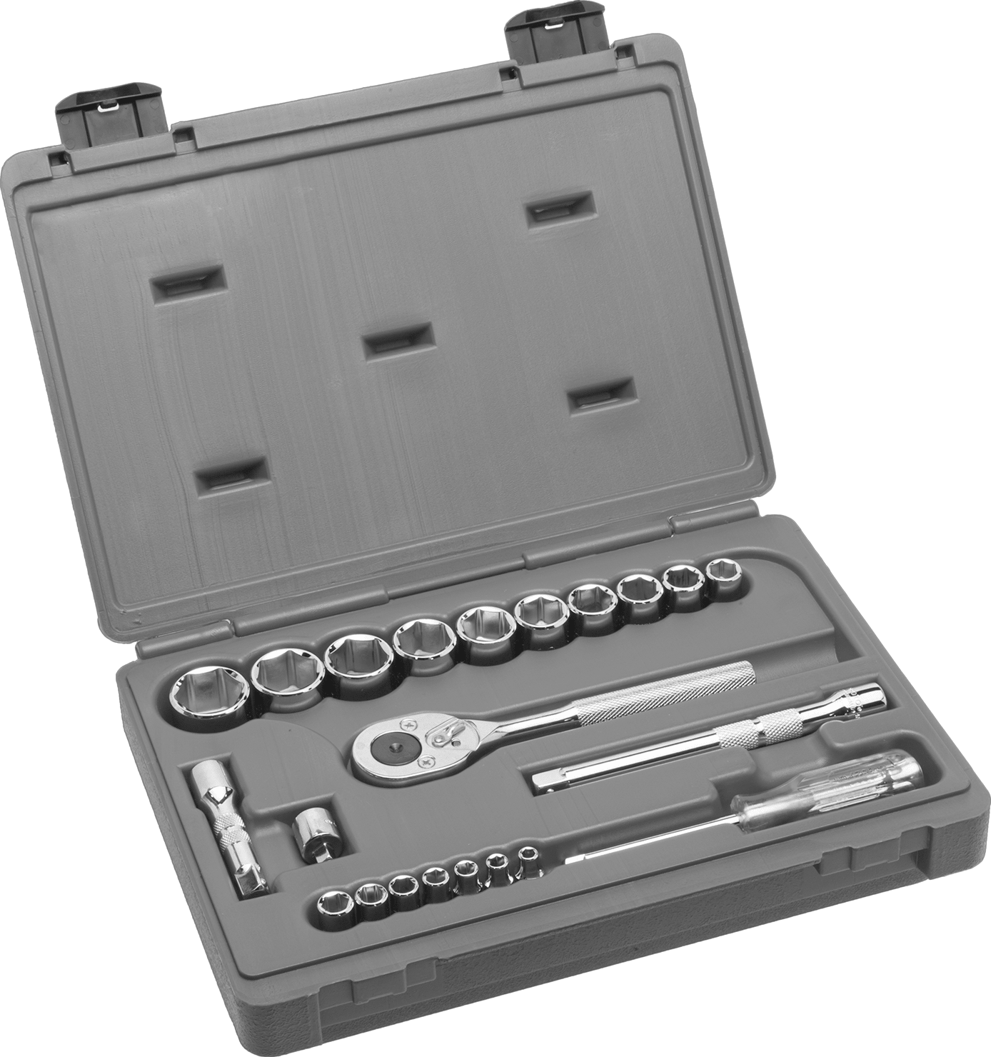 6 Uçlu Soket Seti, 1/4“ ve 3/8” Kare Tahrik, 22 Parça