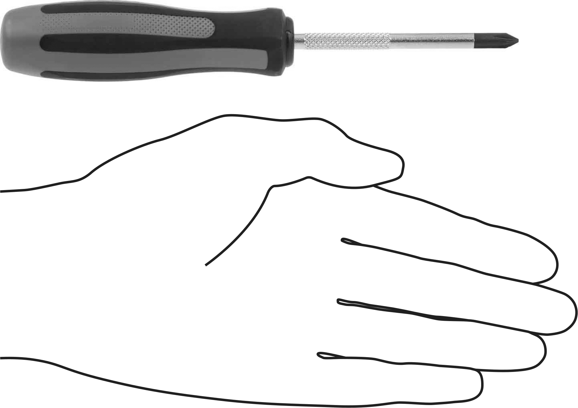 JIS Screwdriver, 1 Numaralı Tahrik Boyutu, 7-5/16" Toplam Uzunluk