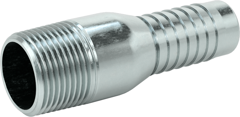 Hava ve Su için Kolay Takılabilir Dikenli Hortum Adaptörü, Düz, 3/4" Hortum İç Çapı x 3/4 BSPT Erkek