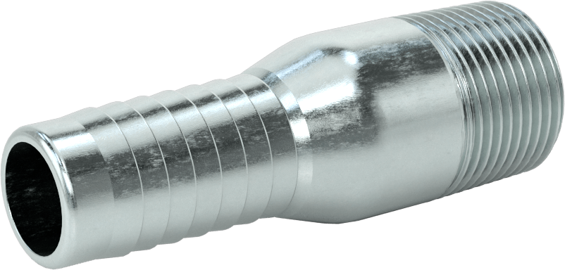 Hava ve Su için Kolay Takılabilir Dikenli Hortum Adaptörü, Düz, 3/4" Hortum İç Çapı x 3/4 BSPT Erkek