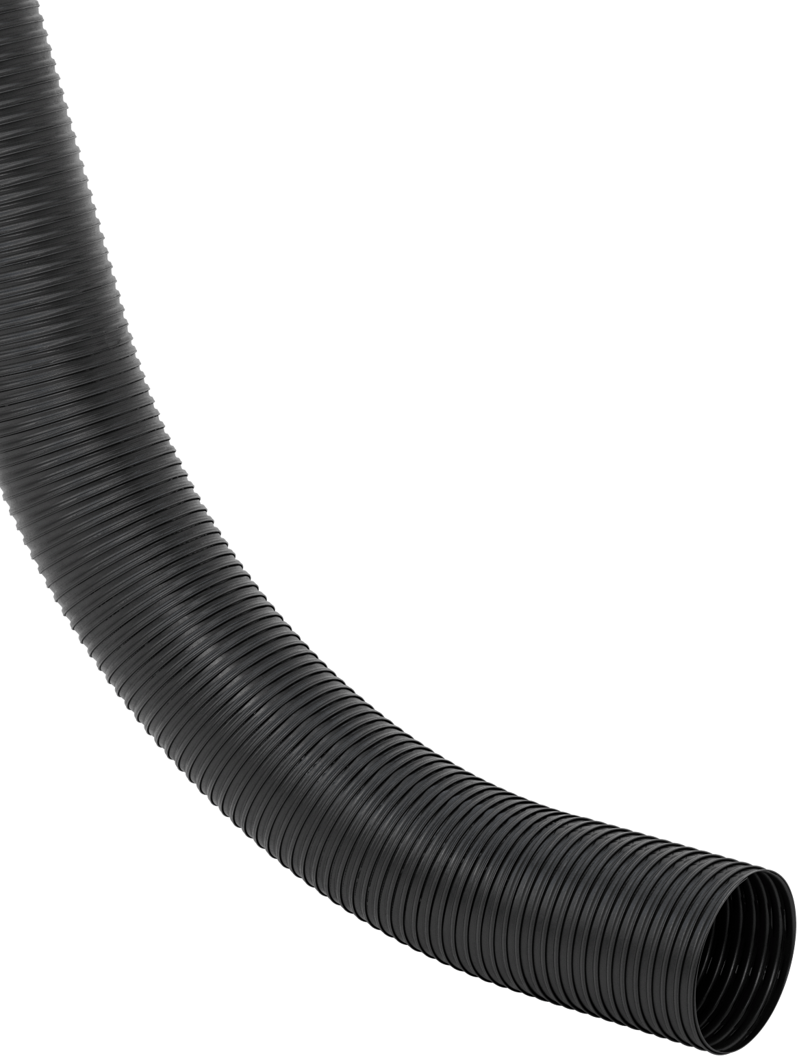 Toz için Blo-R-Vac Esnek Kanal Hortumu, Siyah TPR Kauçuk, 140mm ID, 147mm OD