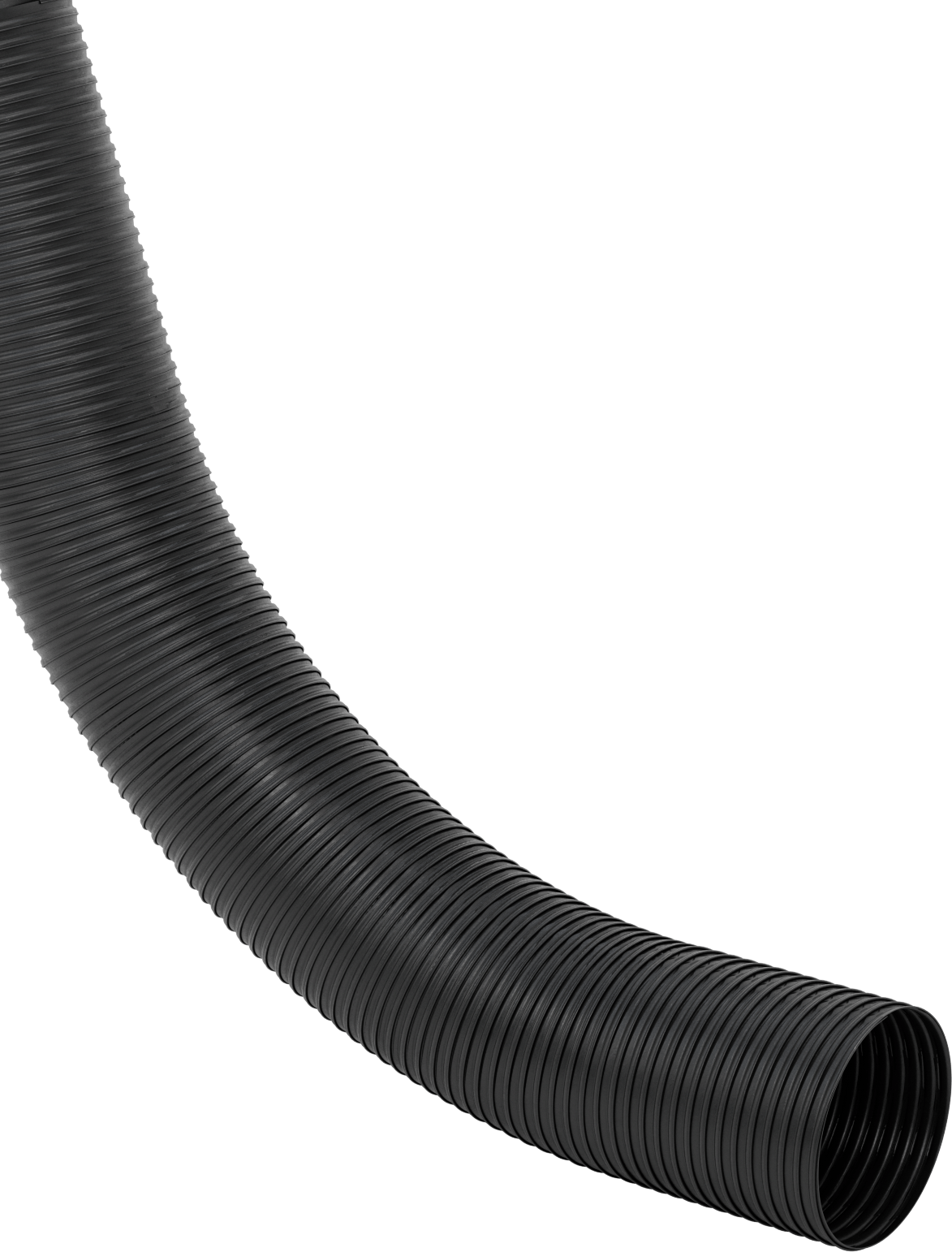 Toz için Blo-R-Vac Esnek Kanal Hortumu, Siyah TPR Kauçuk, 160mm ID, 167mm OD