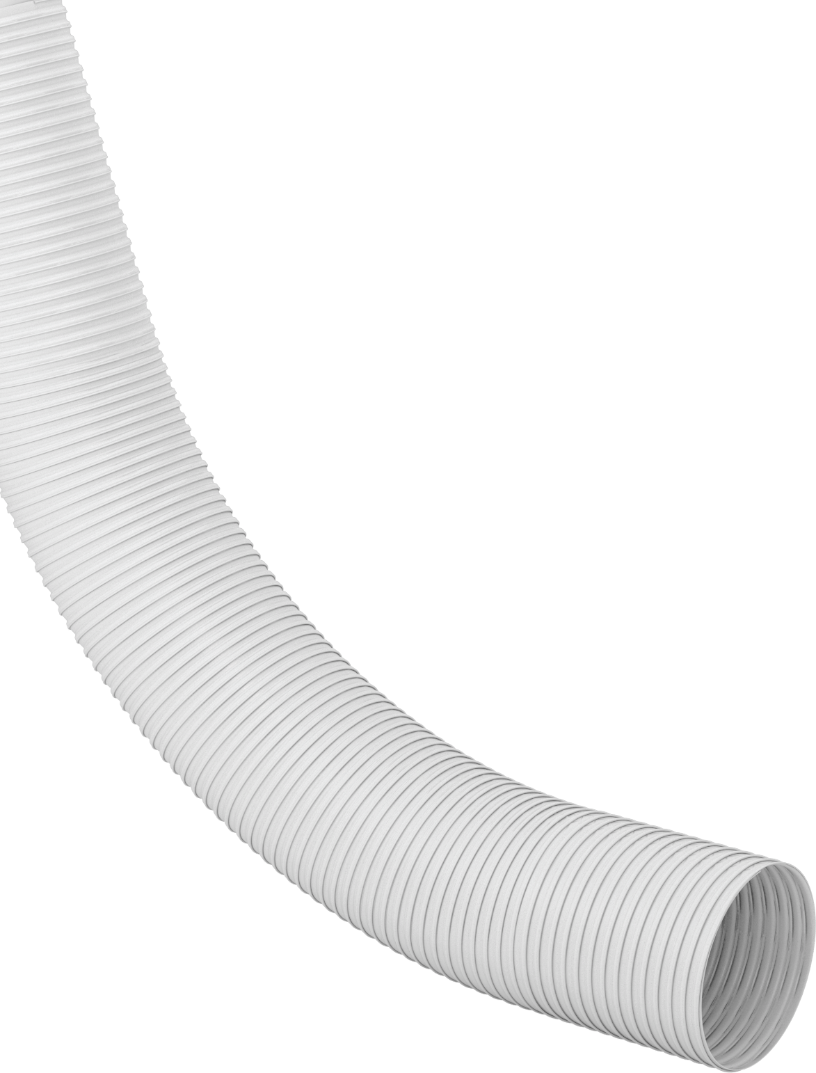 Toz için Blo-R-Vac Esnek Kanal Hortumu, Beyaz TPR Kauçuk, 160mm ID, 167mm OD