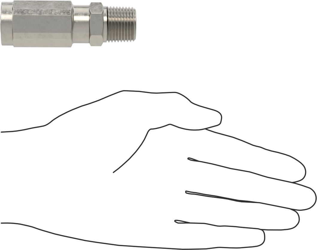 316 Paslanmaz Çelik Vidalı Hidrolik Sıvı Hortum Bağlantısı, Parker 30 Serisi, 1/2" Hortum İç Çapı, 1/2 NPTF Erkek Uç