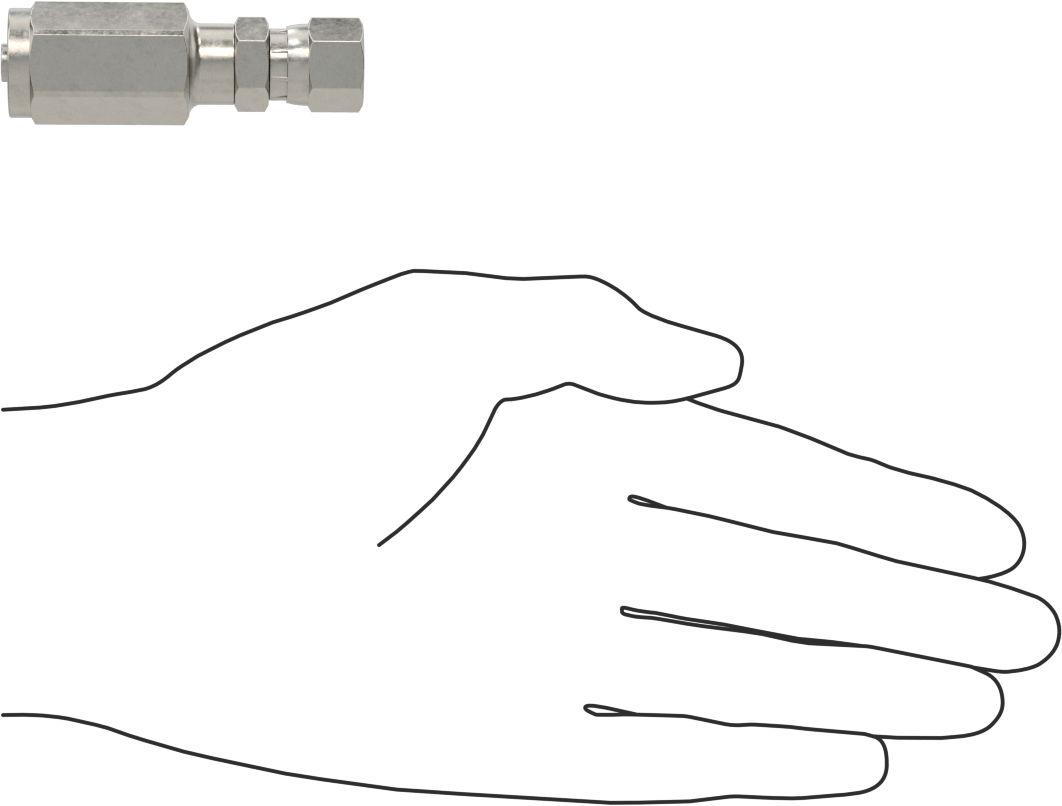 316 Paslanmaz Çelik Vidalı Hidrolik Sıvı Hortum Bağlantısı, Parker 30, 1/4" Hortum İç Çapı, 7/16"-20 Dişi, 37 Derece Genişletme