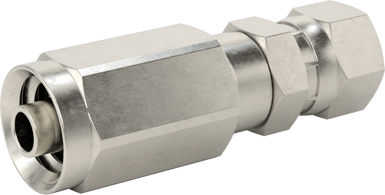 316 Paslanmaz Çelik Vidalı Hidrolik Sıvı Hortum Bağlantısı, Parker 30, 3/8“ Hortum İç Çapı x 9/16”-18 Dişi 37 Derece Flare