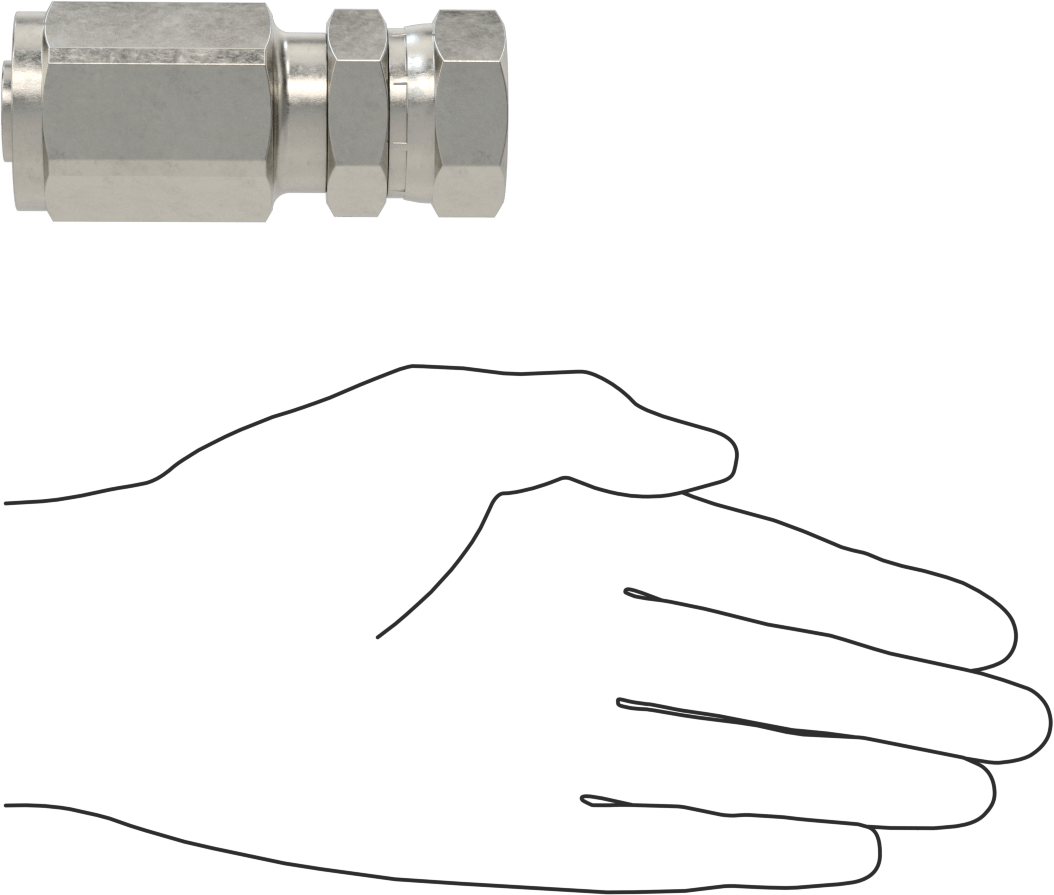 316 Paslanmaz Çelik Vidalı Hidrolik Sıvı Hortum Bağlantısı, Parker 30, 3/4" Hortum İç Çapı, 1-1/16"-12 Dişi 37 Derece Genişletme
