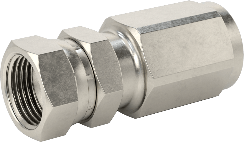 316 Paslanmaz Çelik Vidalı Hidrolik Sıvı Hortum Bağlantısı, Parker 30, 3/4" Hortum İç Çapı, 1-1/16"-12 Dişi 37 Derece Genişletme