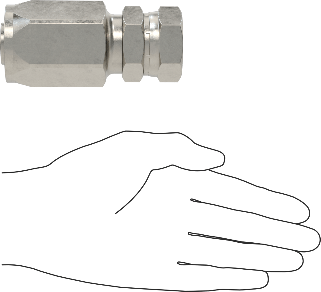316 Paslanmaz Çelik Vidalı Hidrolik Sıvı Hortum Bağlantısı, Parker 30, 1" Hortum İç Çapı, 1-5/16"-12 Dişi 37 Derece Genişletme