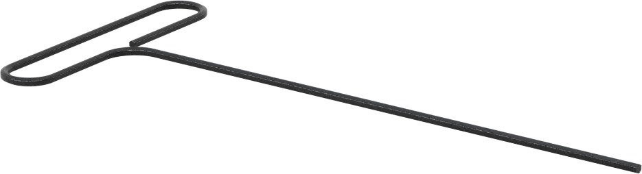 Düz Tutamaklı Döngülü T Saplı Altıgen Anahtar, 2 mm Tahrik Boyutu, 6-5/8" Toplam Uzunluk
