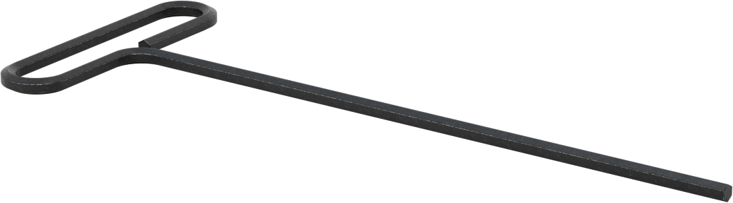 Düz Tutamaklı Döngülü T Saplı Altıgen Anahtar, 5 mm Tahrik Boyutu, 10" Toplam Uzunluk