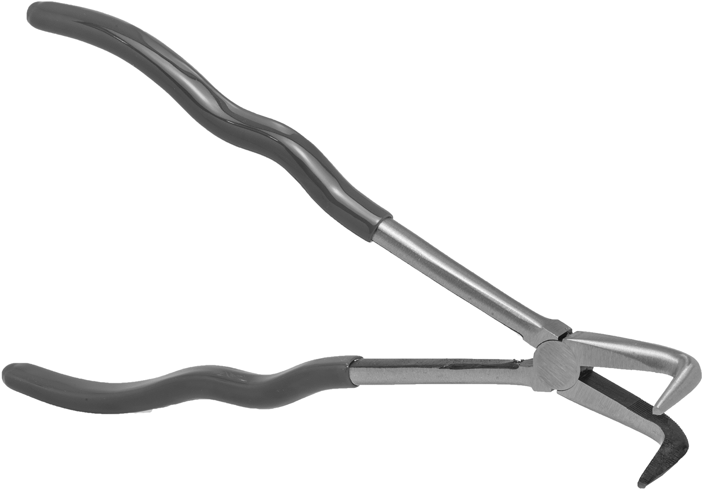 Kıvrımlı Burunlu Pense, Uzatılmış Menzil, Düz Çene, 10-1/2" Toplam Uzunluk
