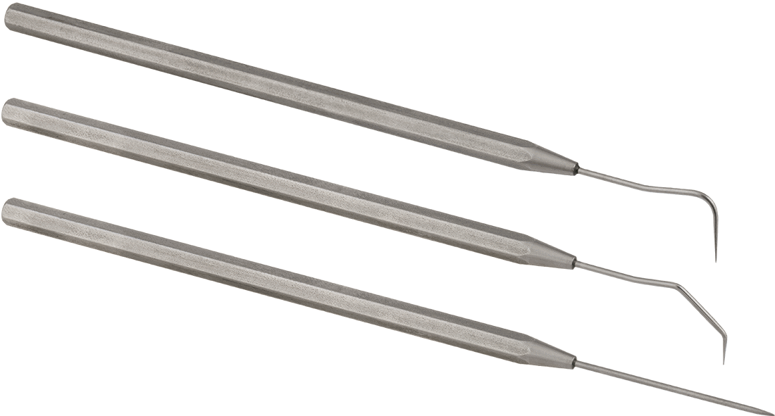Hassas Sivri Uç, 3 Parçalı Set, 5-3/4" Uzunluk