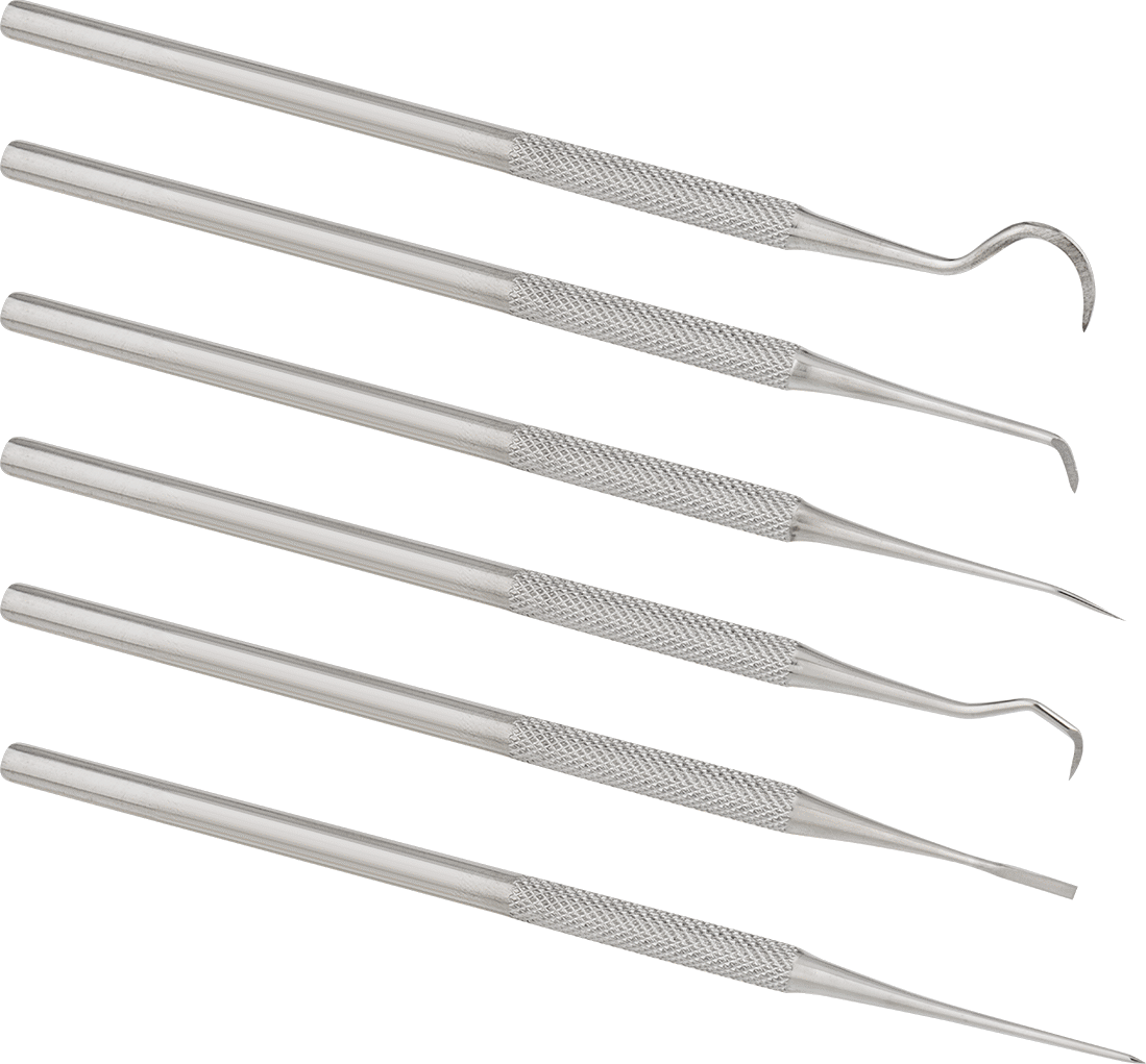 Hassas Sivri Uç, 6 Parça Set, 6-1/8" Toplam Uzunluk