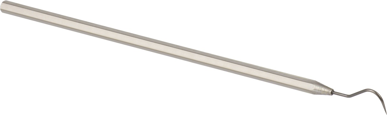 Hassas Sivri Uç, Kanca Ucu, 7-1/4" Toplam Uzunluk, 0,017 inç Uç Çapı