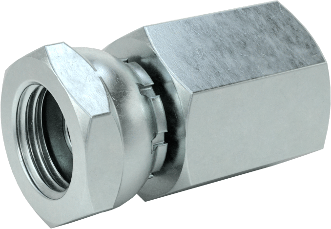 Hidrolik Sıvı için Çinko Kaplı Çelik Hortum Bağlantı Elemanı, Düz Adaptör, 1/8 NPSM Dişi x 1/8 NPT/NPTF Dişi