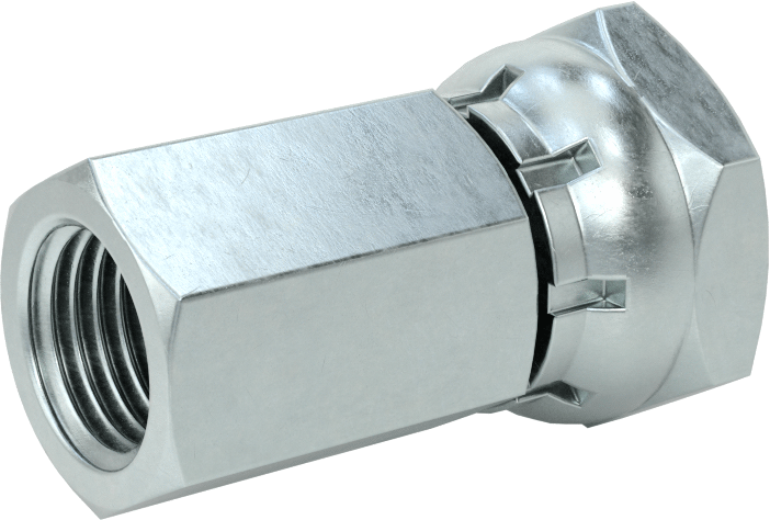 Hidrolik Sıvı için Çinko Kaplı Çelik Hortum Bağlantı Elemanı, Döner Adaptör, 3/8 NPSM Dişi x 1/4 NPT/NPTF Dişi