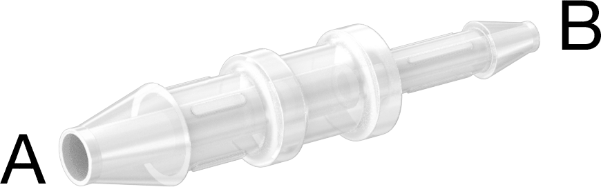 Kimyasallarla Kullanım için Dikenli Bağlantı Parçası, Redüktör, 1/4“ x 1/8” Boru İç Çapı için, 150°F Maksimum Sıcaklık