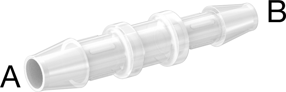 Kimyasallarla Kullanım için Dikenli Bağlantı Parçası, Redüktör, 3/8“ x 5/16” Boru İç Çapı için, 150°F Maksimum Sıcaklık