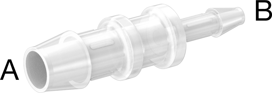 Kimyasallarla Kullanım için Dikenli Bağlantı Parçası, Redüktör, 1/2“ x 1/4” Boru İç Çapı için, 150°F Maksimum Sıcaklık