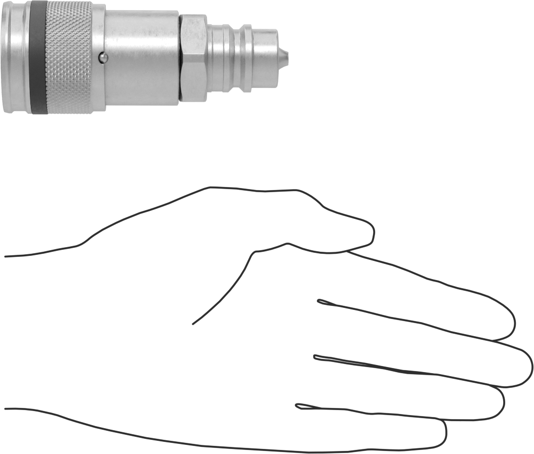 Hidrolik Sıvı için Pioneer Hızlı Bağlantı Kesme Hortum Bağlantısı, Plug x ISO Push-to-Connect Soket, 1/2 Kaplin Boyutu