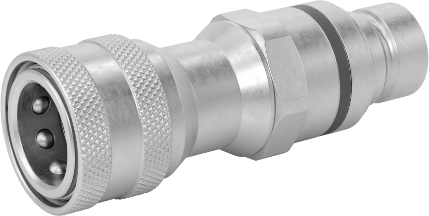 Hidrolik Sıvı için Pioneer Hızlı Bağlantı Kesme Hortum Bağlantısı, Sleeve-Loc Soket x ISO Plug, 1/2 Kaplin Boyutu