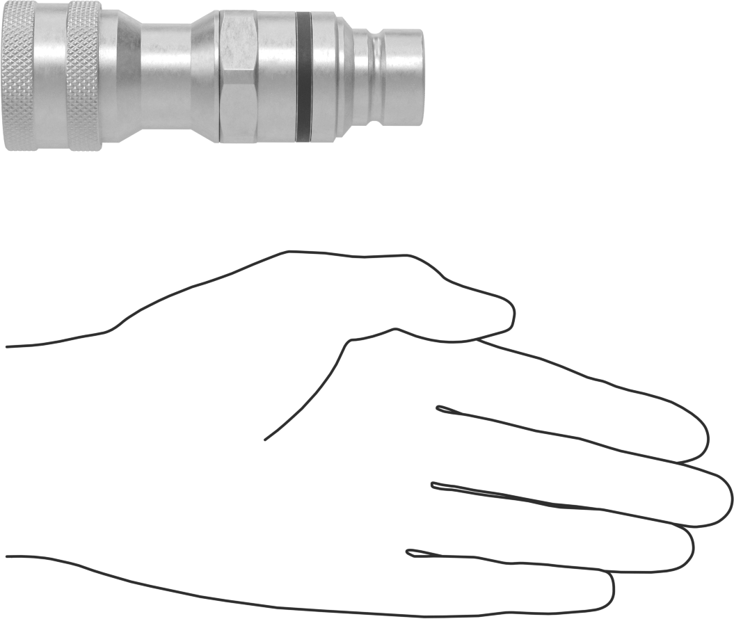 Hidrolik Sıvı için Pioneer Hızlı Bağlantı Kesme Hortum Bağlantısı, Sleeve-Loc Soket x ISO Plug, 1/2 Kaplin Boyutu