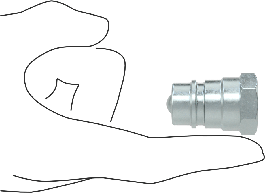 Hidrolik Sıvı için Pioneer Hızlı Bağlantı Kesme Hortum Bağlantısı, Plug, 3/8 Kaplin Boyutu, 3/8 NPTF Dişi
