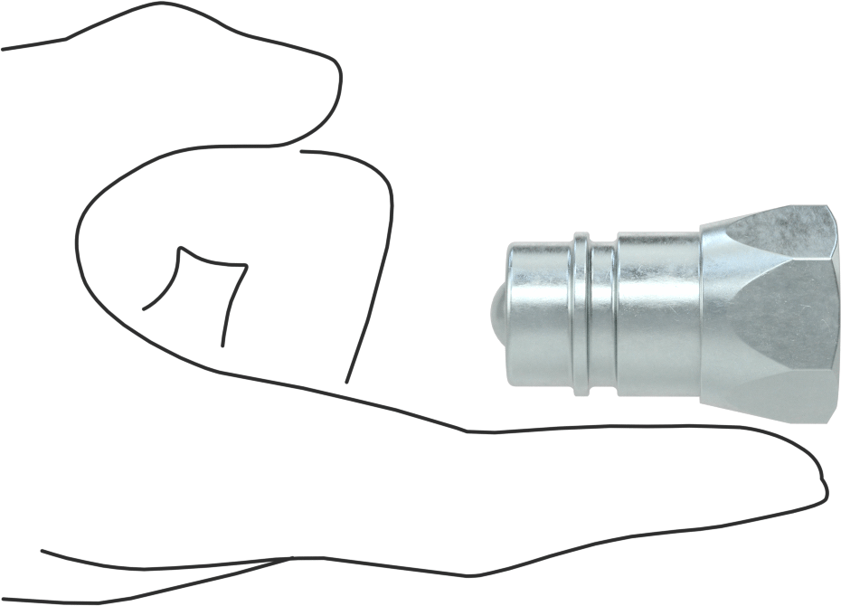 Hidrolik Sıvı için Pioneer Hızlı Bağlantı Kesme Hortum Bağlantısı, Plug, 1/2 Kaplin Boyutu, 1/2 NPTF Dişi