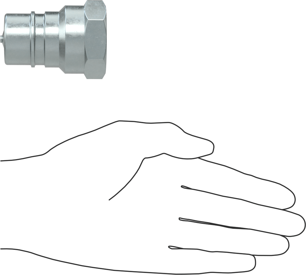 Hidrolik Sıvı için Pioneer Hızlı Bağlantı Kesme Hortum Bağlantısı, Buna-N Conta ile, 1 Numaralı Bağlantı Elemanı, Plug, 1 NPTF Dişi
