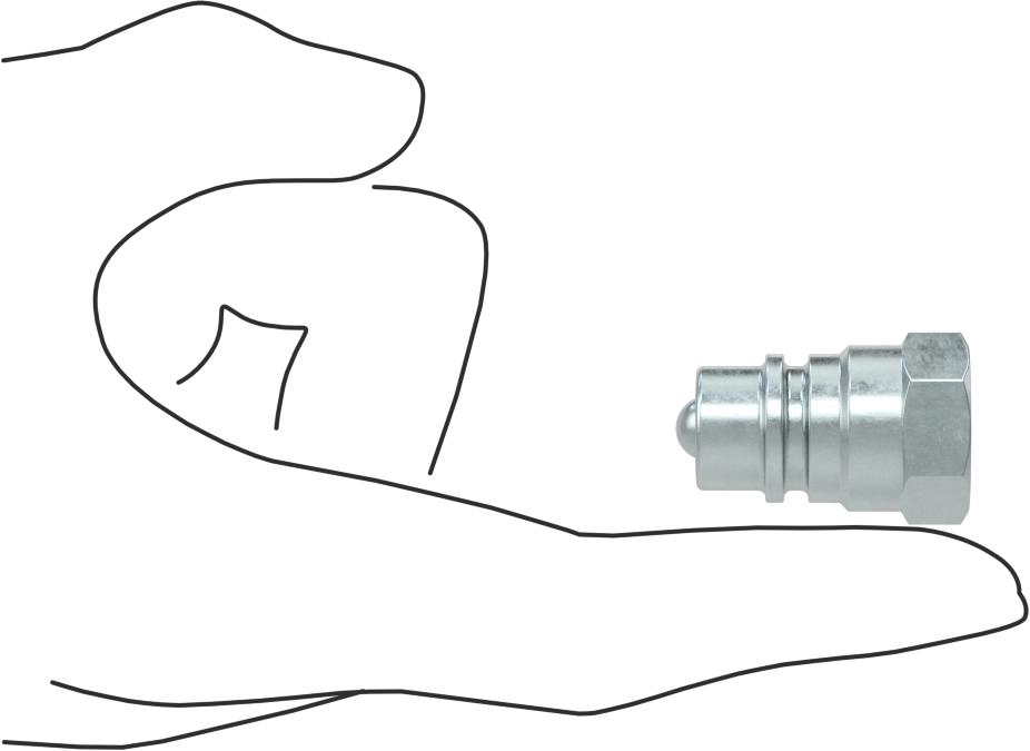 Hidrolik Sıvı için Pioneer Hızlı Bağlantı Kesme Hortum Bağlantısı, Plug, 1/4 Kaplin Boyutu, 1/4 NPTF Dişi