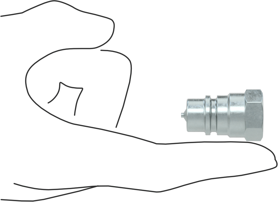 Hidrolik Sıvı için Pioneer Hızlı Bağlantı Kesme Hortum Bağlantısı, Buna-N Conta ile, 1/4 Boyutlu Kuplör, Plug, 1/4 NPTF Dişi