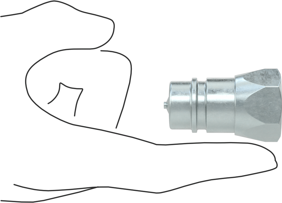 Hidrolik Sıvı için Pioneer Hızlı Bağlantı Kesme Hortum Bağlantısı, Buna-N Conta ile, 1/2 Boyutlu Bağlantı Elemanı, Plug, 1/2 NPTF Dişi