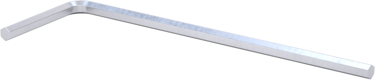 Nikel Kaplı Alaşımlı Çelik Altıgen L Anahtarı, 1/16" Tahrik Boyutu, 1-3/4" Toplam Uzunluk