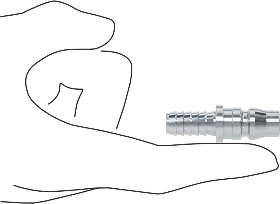 Hava için Japon Hızlı Bağlantı Kesme Hortum Bağlantısı, Plug, 1/4 Kaplin Boyutu, 1/2" Hortum İç Çapı için