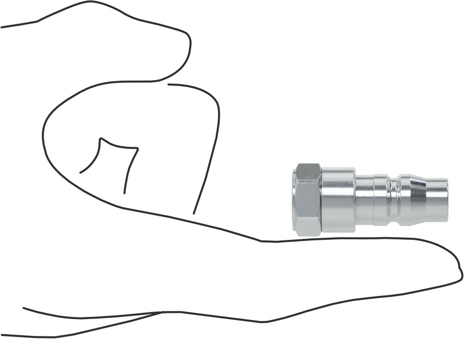 Hava için Japon Hızlı Bağlantı Kesme Hortum Bağlantısı, Plug, 1/4 Kaplin Boyutu, 1/4 NPT Dişi