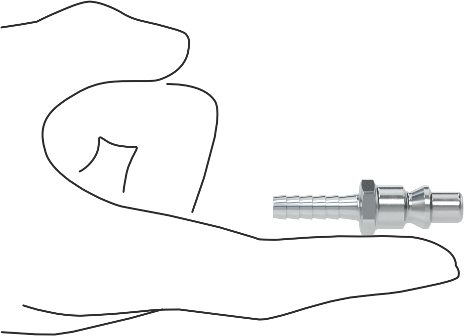Hava için ARO Hızlı Bağlantı Kesme Hortum Bağlantısı, Çinko Kaplamalı Çelik Tıkaç, 1/4 Kaplin Boyutu, 1/4" Hortum İç Çapı için
