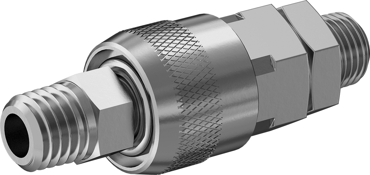Hava için ARO Hızlı Bağlantı Kesme Hortum Bağlantısı, 1/4 NPT Erkek Plug ve 1/4 NPT Erkek Soket Seti