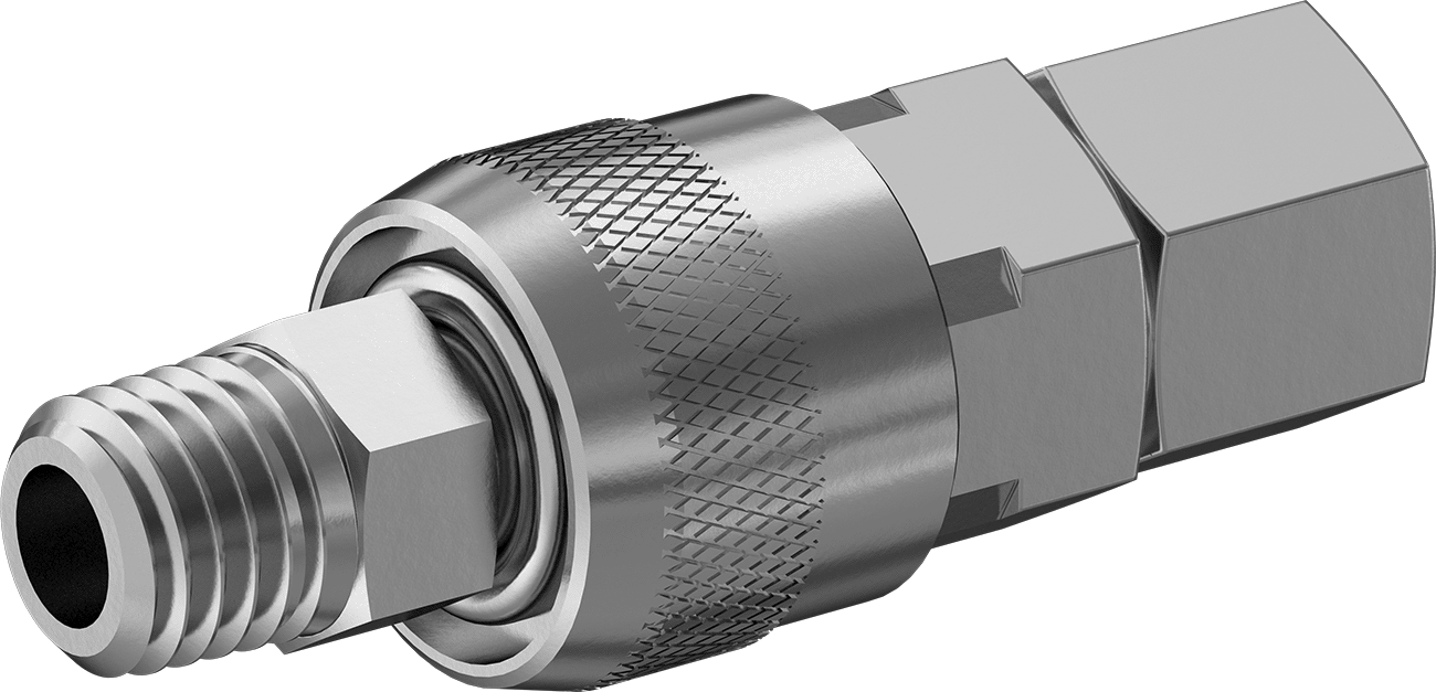 Hava için ARO Hızlı Bağlantı Kesme Hortum Bağlantısı, 1/4 NPT Erkek Plug ve 1/4 NPT Dişi Soket Seti