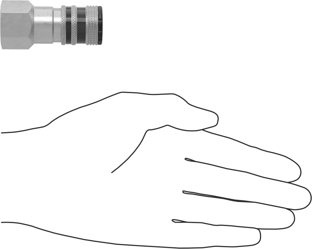 Hava için ARO Hızlı Bağlantı Kesme Hortum Bağlantısı, Çinko Kaplı Çelik Push-to-Connect Soket, 1/2 BSPP Dişi