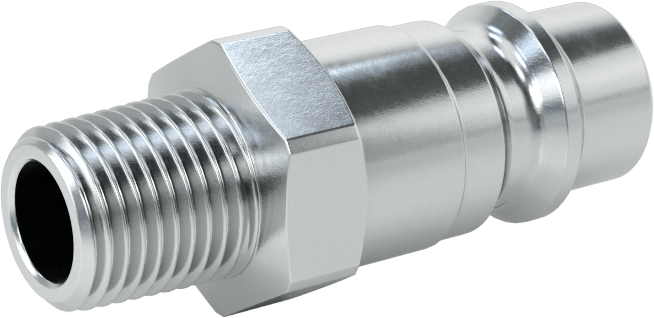 Hava için Avrupa Hızlı Bağlantı Kesme Hortum Bağlantısı, Plug, 1/4 Kaplin Boyutu, 1/8 BSPT Erkek