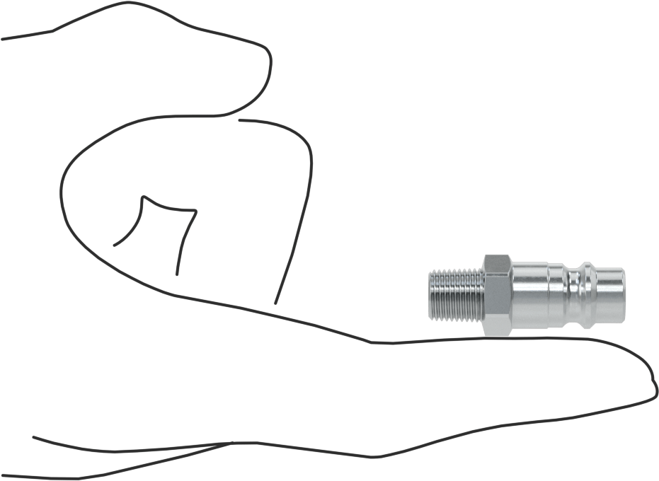 Hava için Avrupa Hızlı Bağlantı Kesme Hortum Bağlantısı, Plug, 1/4 Kaplin Boyutu, 1/8 BSPT Erkek