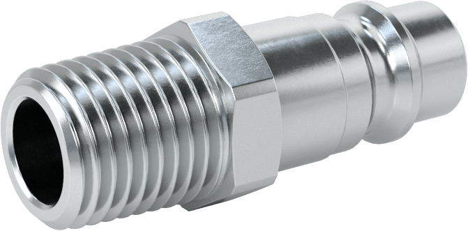 Hava için Avrupa Hızlı Bağlantı Kesme Hortum Bağlantısı, Plug, 1/4 Kaplin Boyutu, 1/4 BSPT Erkek