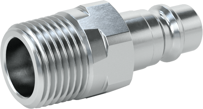 Hava için Avrupa Hızlı Bağlantı Kesme Hortum Bağlantısı, Plug, 1/4 Kaplin Boyutu, 3/8 BSPT Erkek