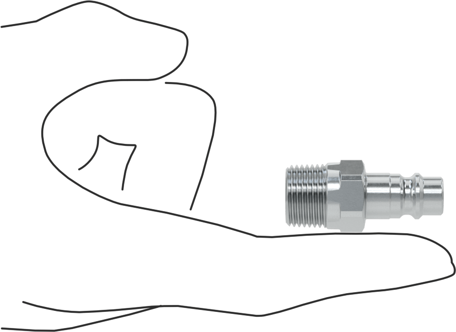 Hava için Avrupa Hızlı Bağlantı Kesme Hortum Bağlantısı, Plug, 1/4 Kaplin Boyutu, 3/8 BSPT Erkek