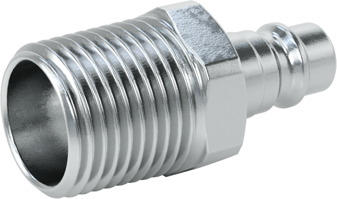 Hava için Avrupa Hızlı Bağlantı Kesme Hortum Bağlantısı, Plug, 1/4 Kaplin Boyutu, 1/2 BSPT Erkek