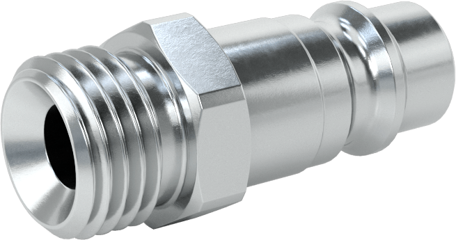 Hava için Avrupa Hızlı Bağlantı Kesme Hortum Bağlantısı, Plug, 1/4 Kaplin Boyutu, 1/4 BSPP Erkek