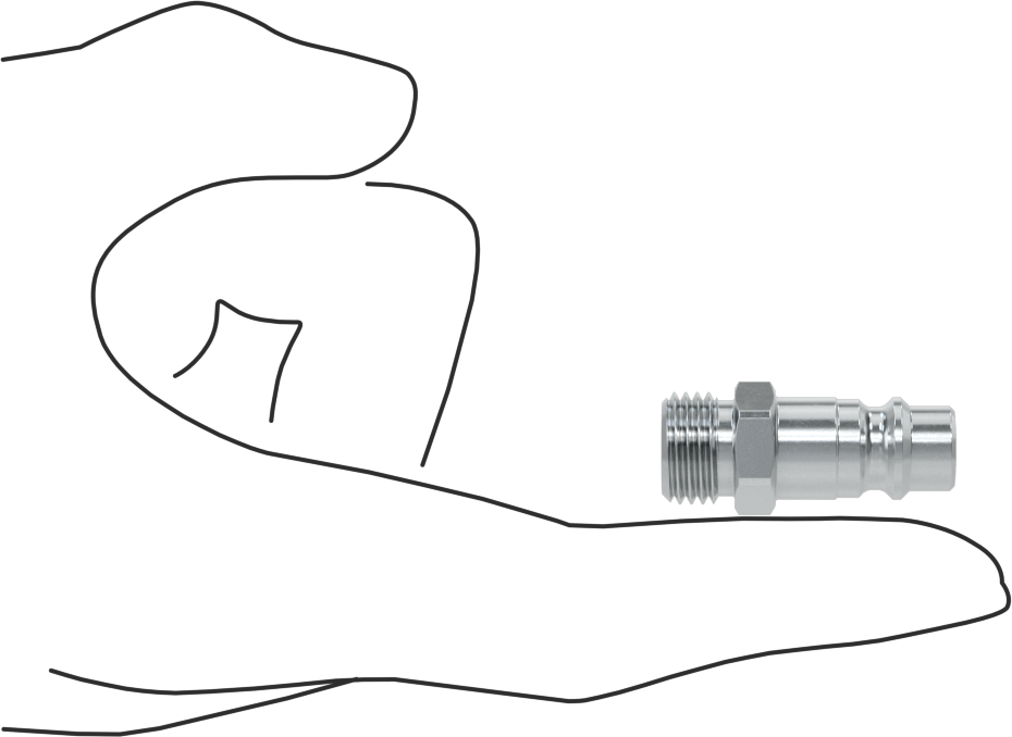 Hava için Avrupa Hızlı Bağlantı Kesme Hortum Bağlantısı, Plug, 1/4 Kaplin Boyutu, 1/4 BSPP Erkek