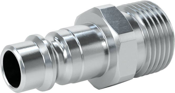 Hava için Avrupa Hızlı Bağlantı Kesme Hortum Bağlantısı, Plug, 1/4 Kaplin Boyutu, 3/8 BSPP Erkek